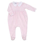 Mini Checks Collared Footie Pink